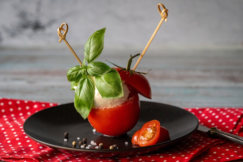 Caprese salad with tomatoes and mozzarella